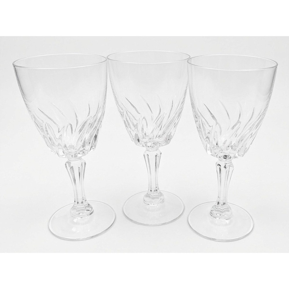 Cristal D Arques Durand Flamenco Wine Glasses Set of 3 Vintage Crystal Stemware